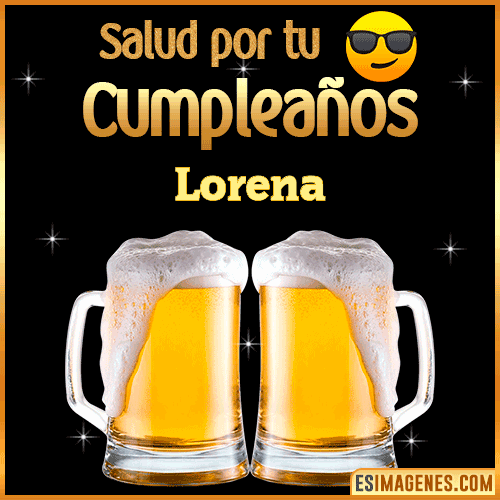 Feliz Cumpleaños cerveza gif  Lorena
