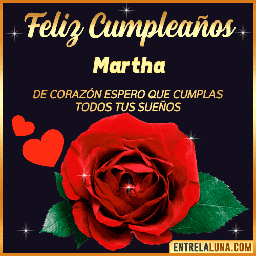 Feliz Cumpleaños con Rosas  Martha
