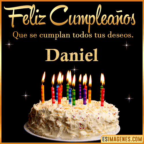 Gif de torta de cumpleaños para  Daniel