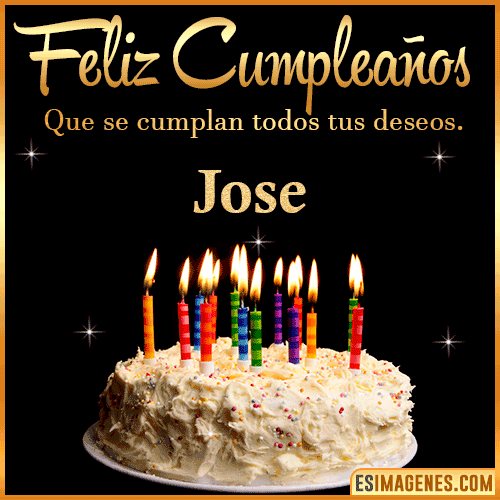 Gif de torta de cumpleaños para  Jose