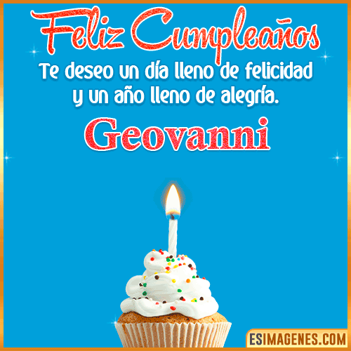 Deseos de feliz cumpleaños  Geovanni