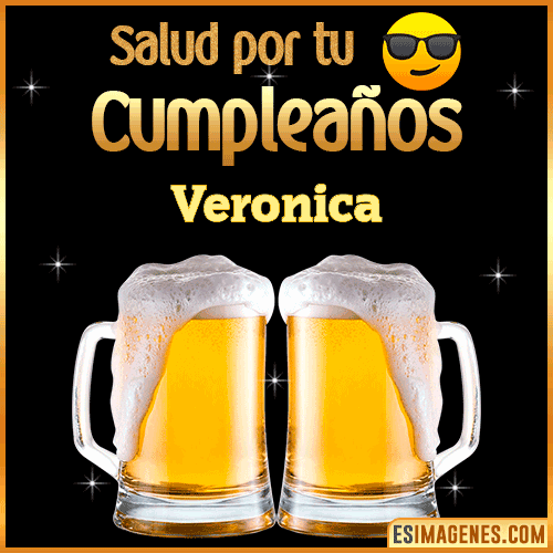 Feliz Cumpleaños cerveza gif  Veronica