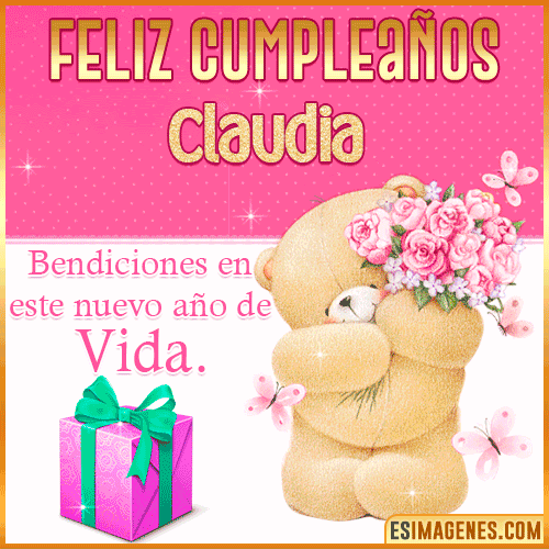 Feliz Cumpleaños Gif  Claudia