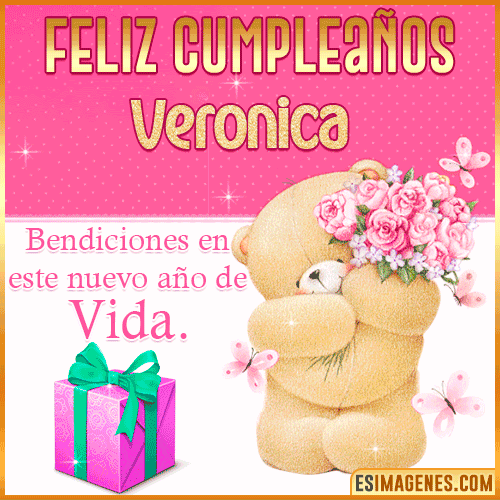 Feliz Cumpleaños Gif  Veronica