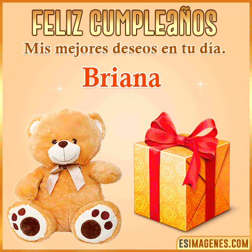 ºº Feliz Cumpleaños Briana Tarjetas y GIF