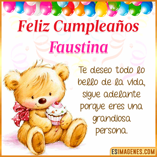Gif de Feliz Cumpleaños  Faustina