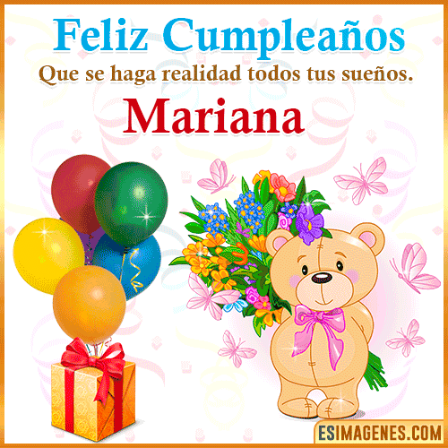 Gif de regalos de cumpleaños para  Mariana