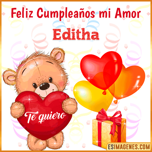 Feliz Cumpleaños mi amor te quiero  Editha