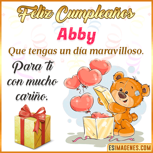 Gif para desear feliz cumpleaños  Abby