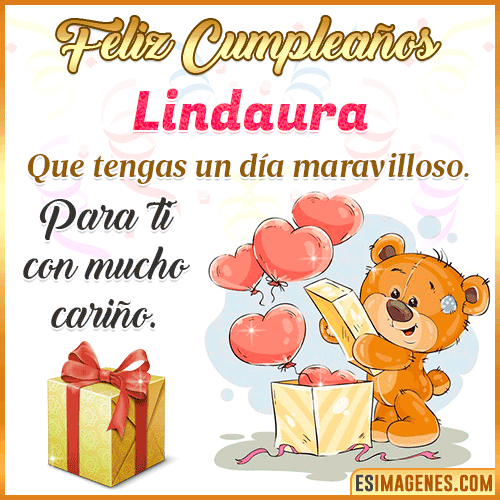 Gif para desear feliz cumpleaños  Lindaura