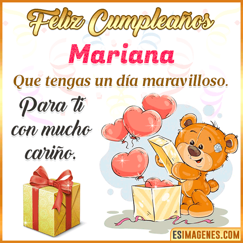 Gif para desear feliz cumpleaños  Mariana