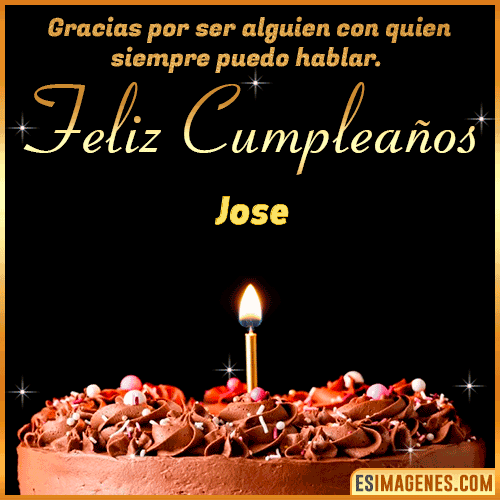 Gif de pastel de Cumpleaños con Nombre  Jose