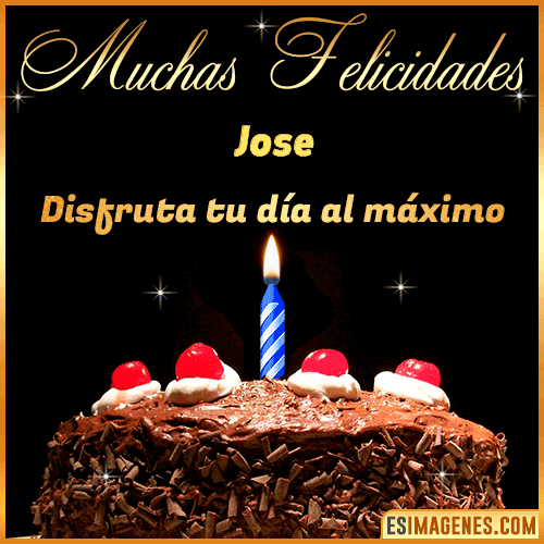 GIF Torta de cumpleaños con Nombre  Jose