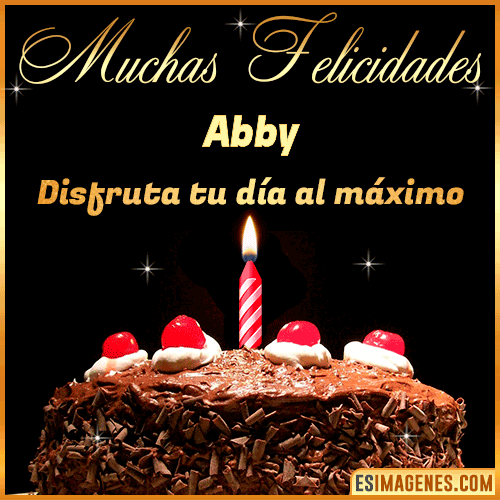 Torta de cumpleaños con Nombre  Abby