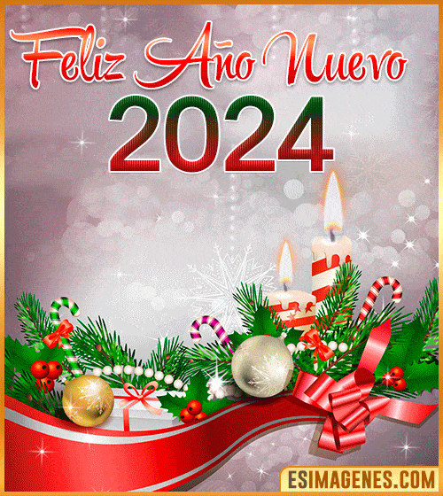 tarjeta animada feliz ano nuevo 2024 gif