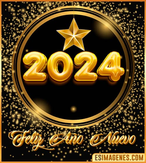 tarjeta con mensaje feliz ano nuevo 2024