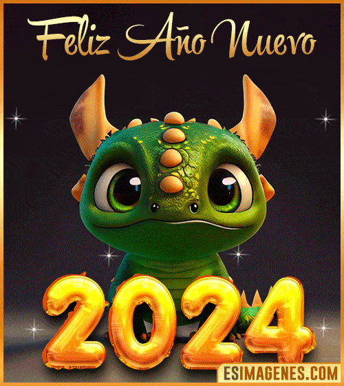 tarjeta para el ano nuevo 2024 con fondo dragon