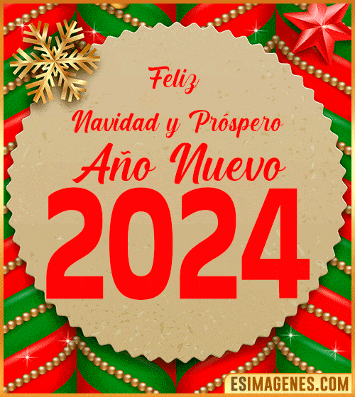 tarjetas de feliz navidad y prospero ano nuevo 2024