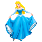 princesa aurora vestido azul